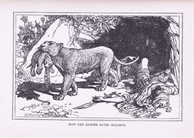 Hur lejoninnan räddade Malcus, 1912 av Henry Justice Ford
