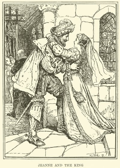 Jeanne och kungen (gravyr) av Henry Justice Ford