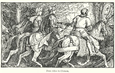 Joan rider till Chinon (litografi) av Henry Justice Ford