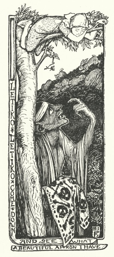 Letiko Letiko Kom ner och se vilket vackert förkläde jag har (gravyr) av Henry Justice Ford