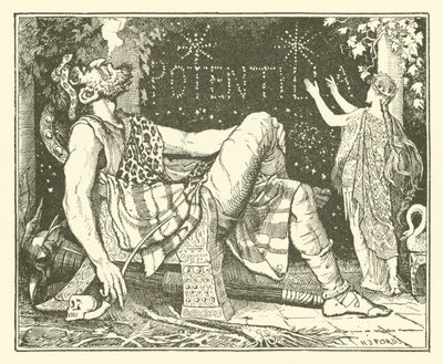 Prins Narcissus och prinsessan Potentilla (gravyr) av Henry Justice Ford