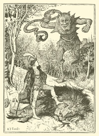Prins Vivien och prinsessan Placida (gravyr) av Henry Justice Ford