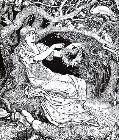 Prinsessan Narcissus och Prinsessan Potentilla av Henry Justice Ford
