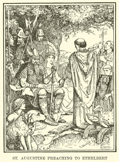 St. Augustine predikar för Ethelbert av Henry Justice Ford