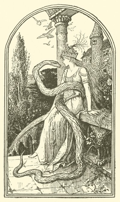 Den förtrollade ormen (gravyr) av Henry Justice Ford