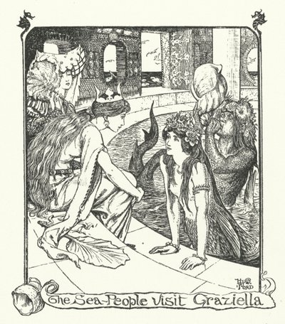Sjöfolket besöker Graziella (gravyr) av Henry Justice Ford