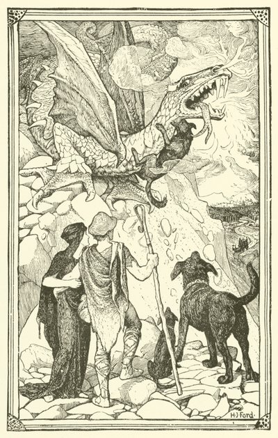 De tre hundarna (gravyr) av Henry Justice Ford