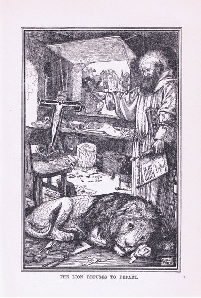 Lejonet vägrar att lämna, 1912 av Henry Justice Ford