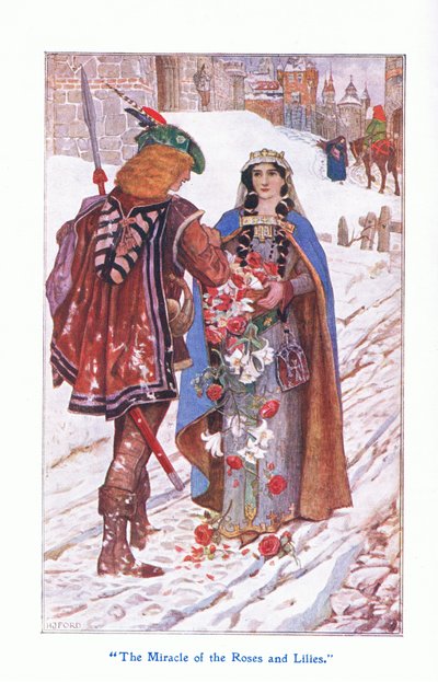 Rosornas och liljornas mirakel, 1912 av Henry Justice Ford