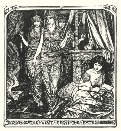 Besöket från öden (litho) av Henry Justice Ford