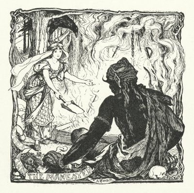 Udea hittar maneatern (gravyr) av Henry Justice Ford