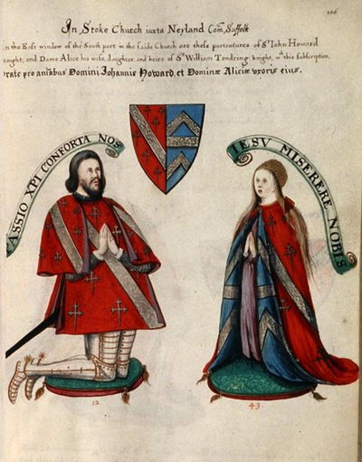 Sir John Howard III och hans andra fru Alice Tendring av Henry Lilly