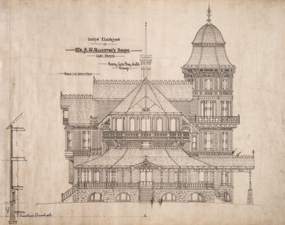 Hus för herr S.W. Allerton, Genèvesjön, Wisconsin: South Elevation av Henry Lord Gay