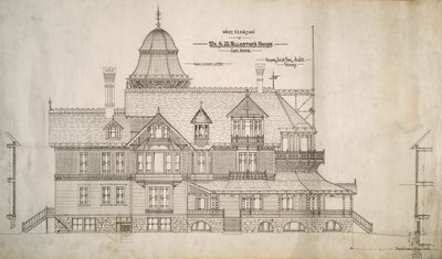 Hus för herr S.W. Allerton, Genèvesjön, Wisconsin: West Elevation av Henry Lord Gay
