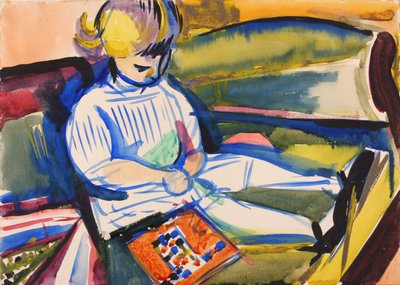 Barn på soffan, ca. 1914-1918. av Henry Lyman Saÿen