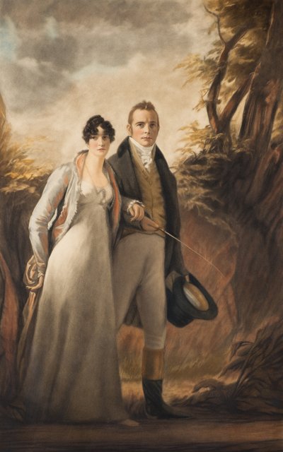 Herr och fru Campbell från Kailzie (mezzotint) av Henry Macbeth Raeburn