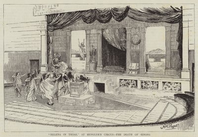 Helena i Troas, på Henglers Cirkus, Oenones död av Henry Marriott Paget