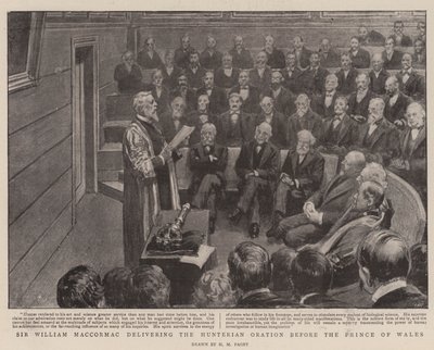 Sir William MacCormac håller Hunterian Oration inför prinsen av Wales av Henry Marriott Paget