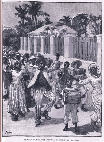 Slaveriets frigörelsefestival i BarbAD os 1834 av Henry Marriott Paget