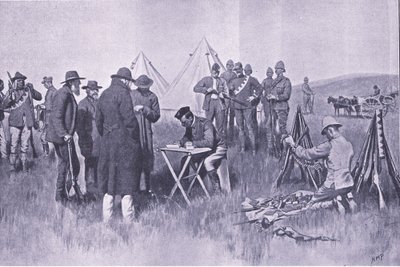 Svär neutralitetens ed, illustration från After Pretoria: The Guerilla War, 1902 av Henry Marriott Paget