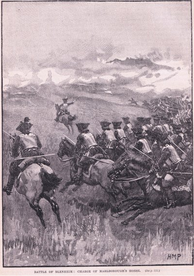 Slaget vid Blenheim: Charge av Marlboroughs häst av Henry Marriott Paget