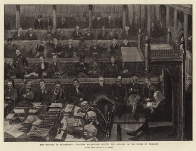 Riksdagsmötet, Viscount Folkestone flyttar anförandet i underhuset av Henry Marriott Paget