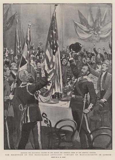 Mottagandet av det ärade artillerikompaniet i Massachusetts i London av Henry Marriott Paget