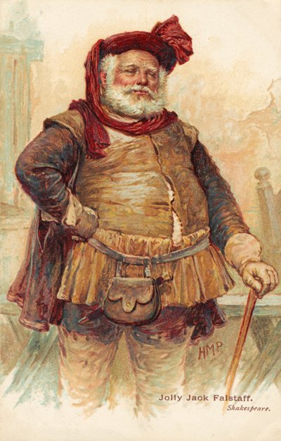 William Shakespeares komiska figur Sir John Falstaff (tryck) av Henry Marriott Paget