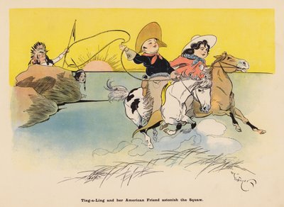 Illustration till The Adventures of a Japanese Doll (färglitografi) av Henry Mayer