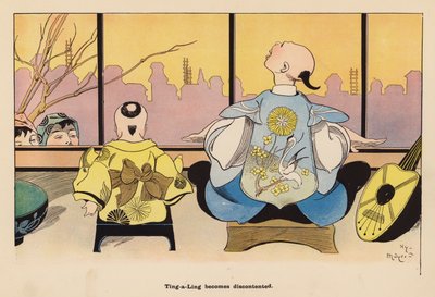 Illustration till The Adventures of a Japanese Doll (färglitografi) av Henry Mayer
