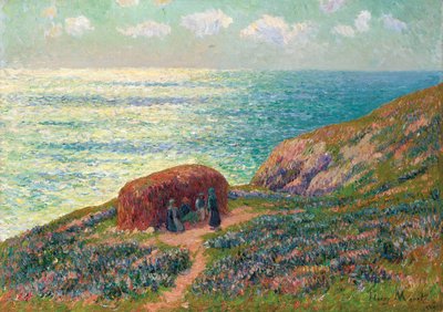 Tångplockare i Moelan, Bretagne, 1900 av Henry Moret