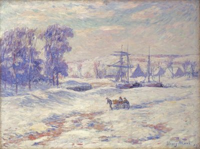 Snö i Quimper, 1909 av Henry Moret