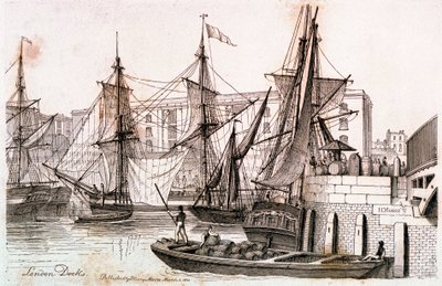London Docks av Henry Moses