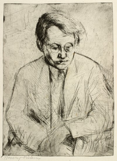 Sittande man av Henry Nielsen