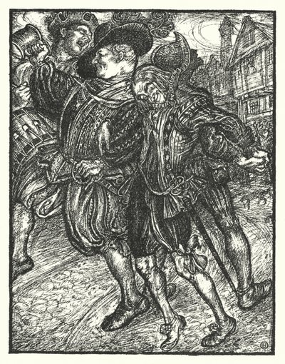Shakespeares låt: "And let me the canakin clink" (litho) av Henry Ospovat