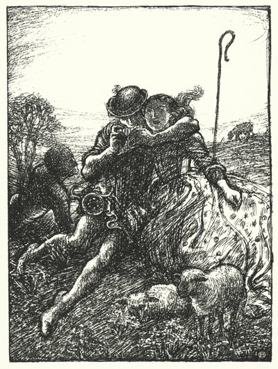 Shakespeares låt: "When shepherds pipe on oaten straws" (litho) av Henry Ospovat