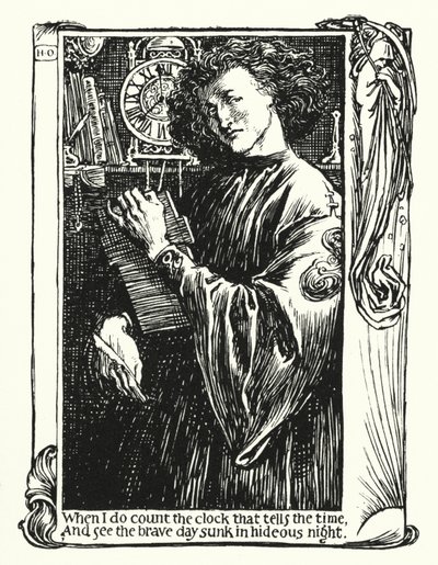 Shakespeares sonetter, sonet XII (lito) av Henry Ospovat