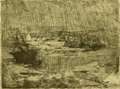 Kapsejsade fiskebåtar, Bretagne av Henry Ossawa Tanner