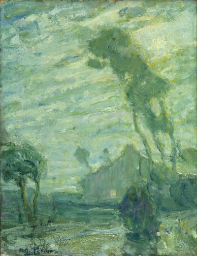 Landskap (olja på kartong; pastell/kritskiss på baksidan) av Henry Ossawa Tanner