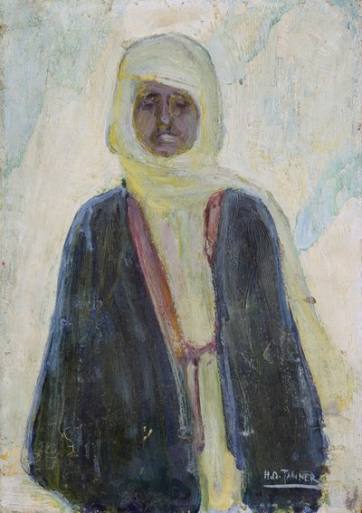 Marockansk man (olja på panel) av Henry Ossawa Tanner
