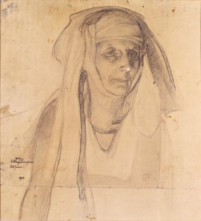 Studie för Maria, återkomst från korsfästelsen av Henry Ossawa Tanner