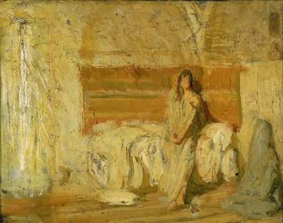 Studie inför bebådelsen av Henry Ossawa Tanner