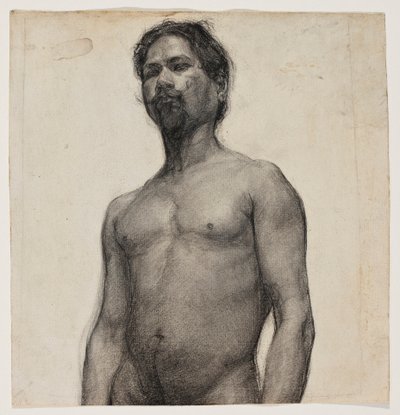 Studie av en svart man. c.1891 (kol & pastell på krämigt papper) av Henry Ossawa Tanner