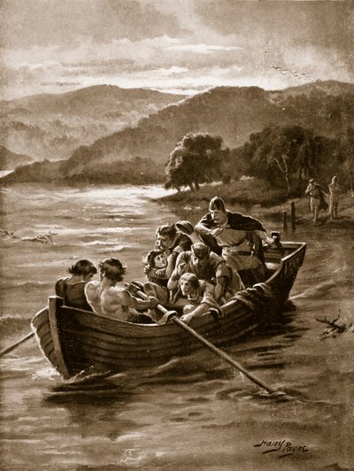 Elfwalds söner drunknade i Windermere, illustration från 