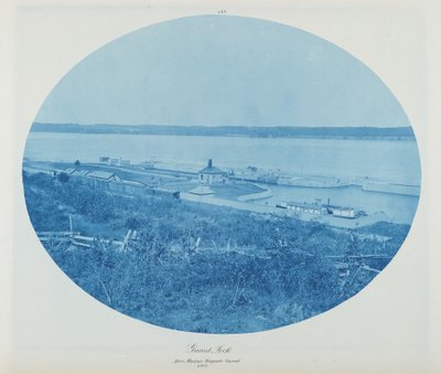 Guard Rock, Des Moines Rapids Canal L.W.,1885 (foto) av Henry Peter Bosse