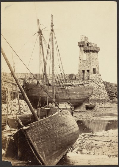 [Båtar i en hamn] av Henry Pollock