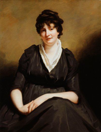 Dundas of Dundas sittande, trekvartslängd iförd en kolklänning, av Henry Raeburn