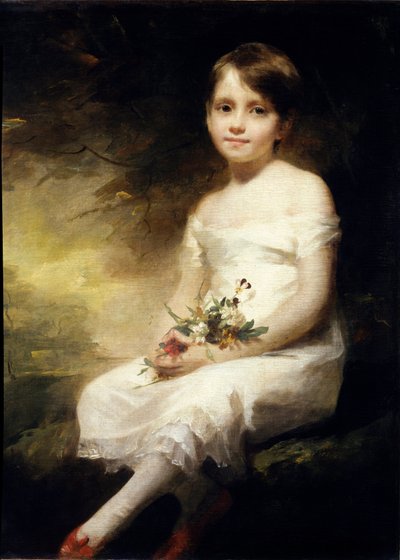 Porträtt av Nancy Graham eller liten flicka som håller blommor Målning av Henry Raeburn (1756-1823) (ec.angl.) 1800-talets sön. 0,91x0,71 m Paris, Louvren. av Henry Raeburn