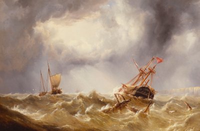 Dismased i en storm utanför Kent Coast av Henry Redmore