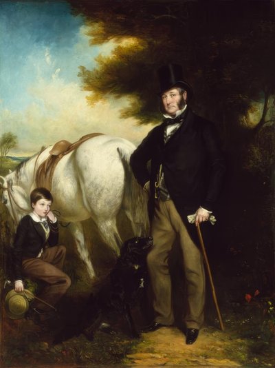 Sir John Henry Lethbridge u. Sohn / Gem. v. H.R.Graves av Henry Richard Graves